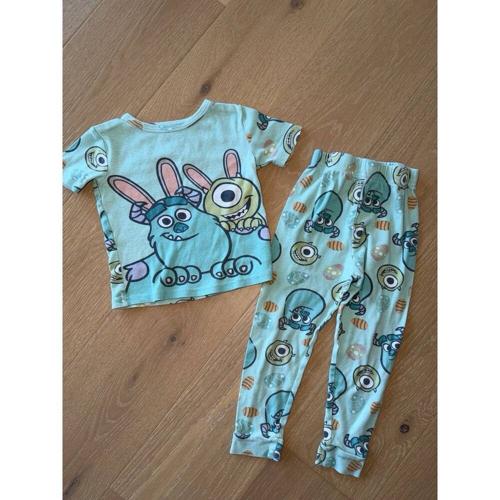 Disney Pixar Monsters Inc Toddler Easter Bunnies Pajama Set 5t